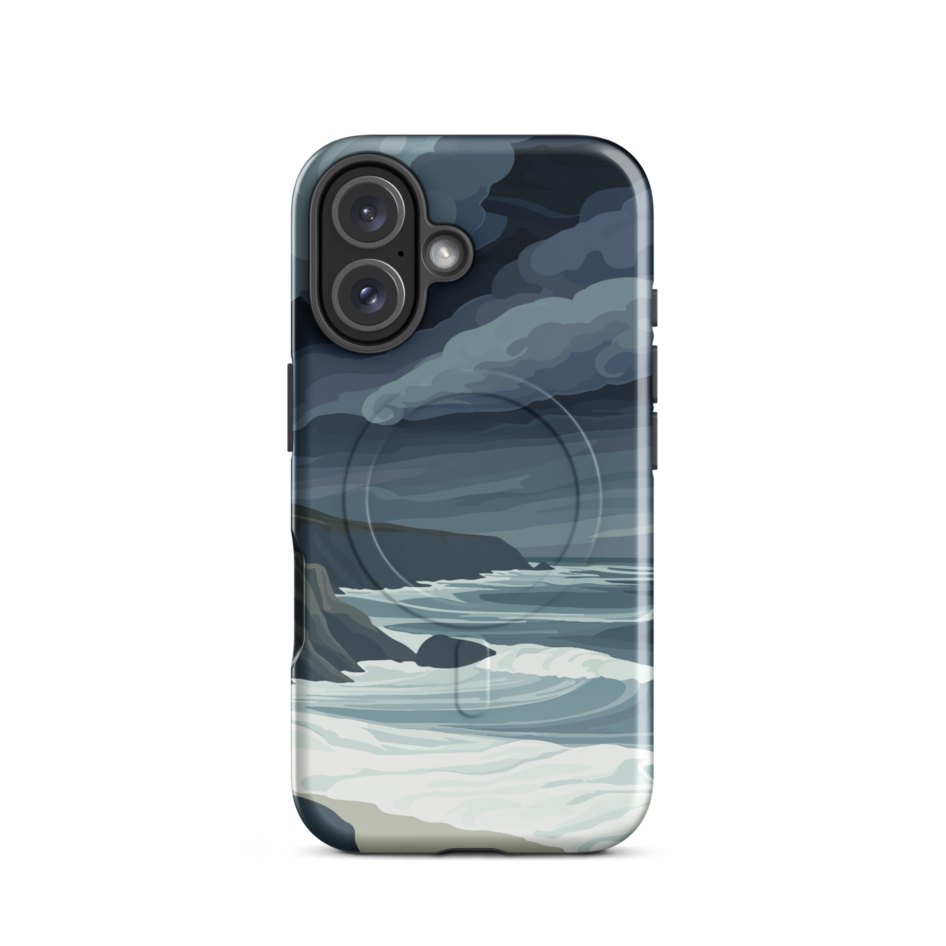 'Cape Kidnappers' iPhone 16 MagSafe tough phone case - protective glossy case NZ Australia