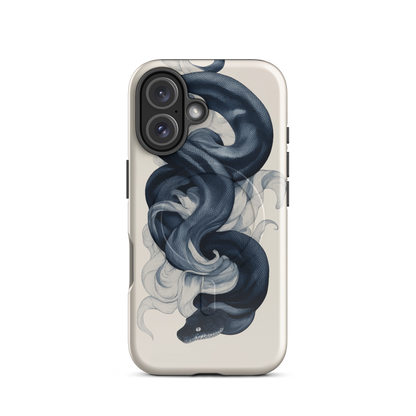 'Midnight Python' iPhone 16 MagSafe tough phone case - protective glossy case NZ Australia