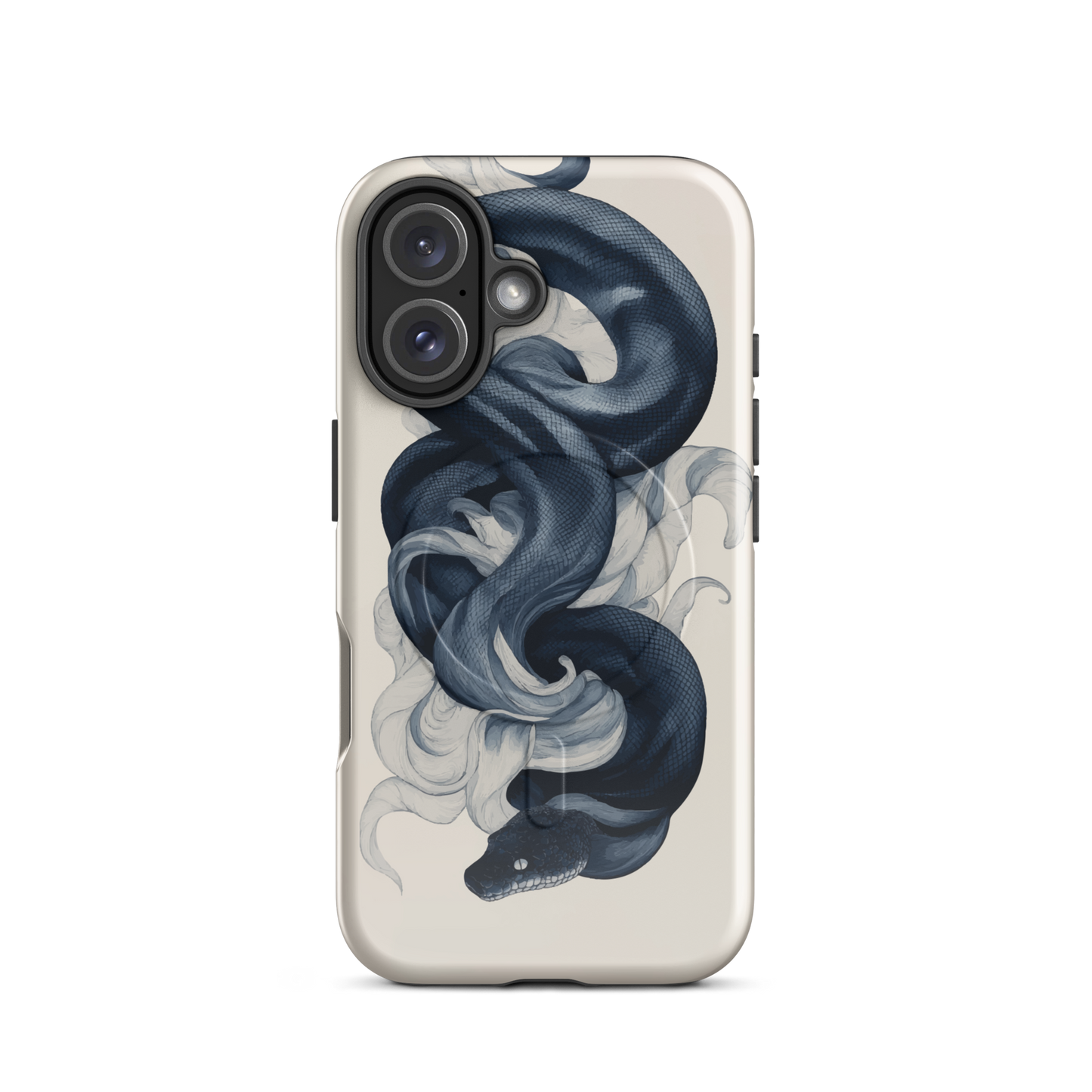 'Midnight Python' iPhone 16 MagSafe tough phone case - protective glossy case NZ Australia