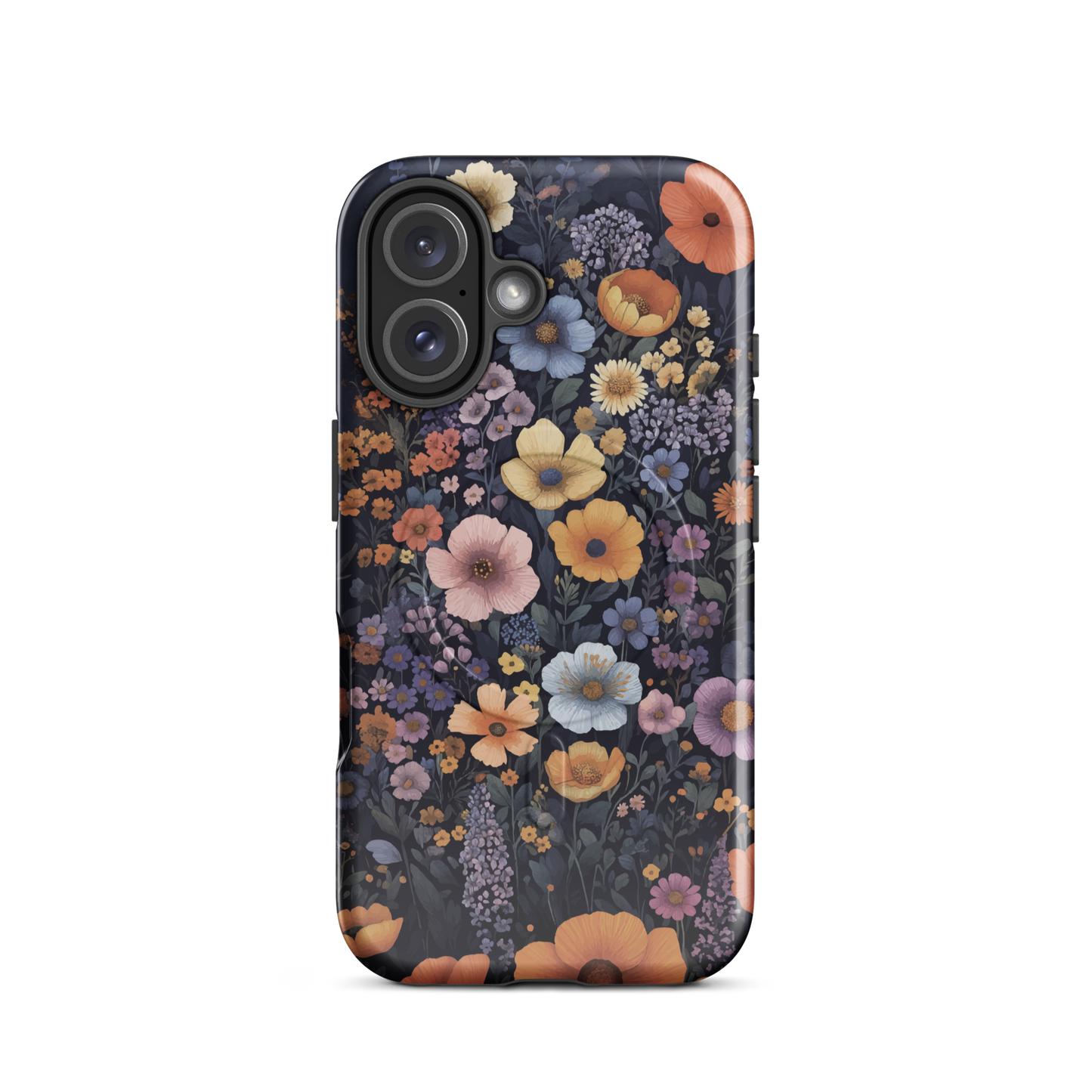 'Wildflowers' iPhone 16 MagSafe tough phone case - protective glossy case NZ Australia