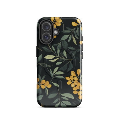 'NZ Kowhai' iPhone 16 MagSafe tough phone case - protective glossy case NZ Australia