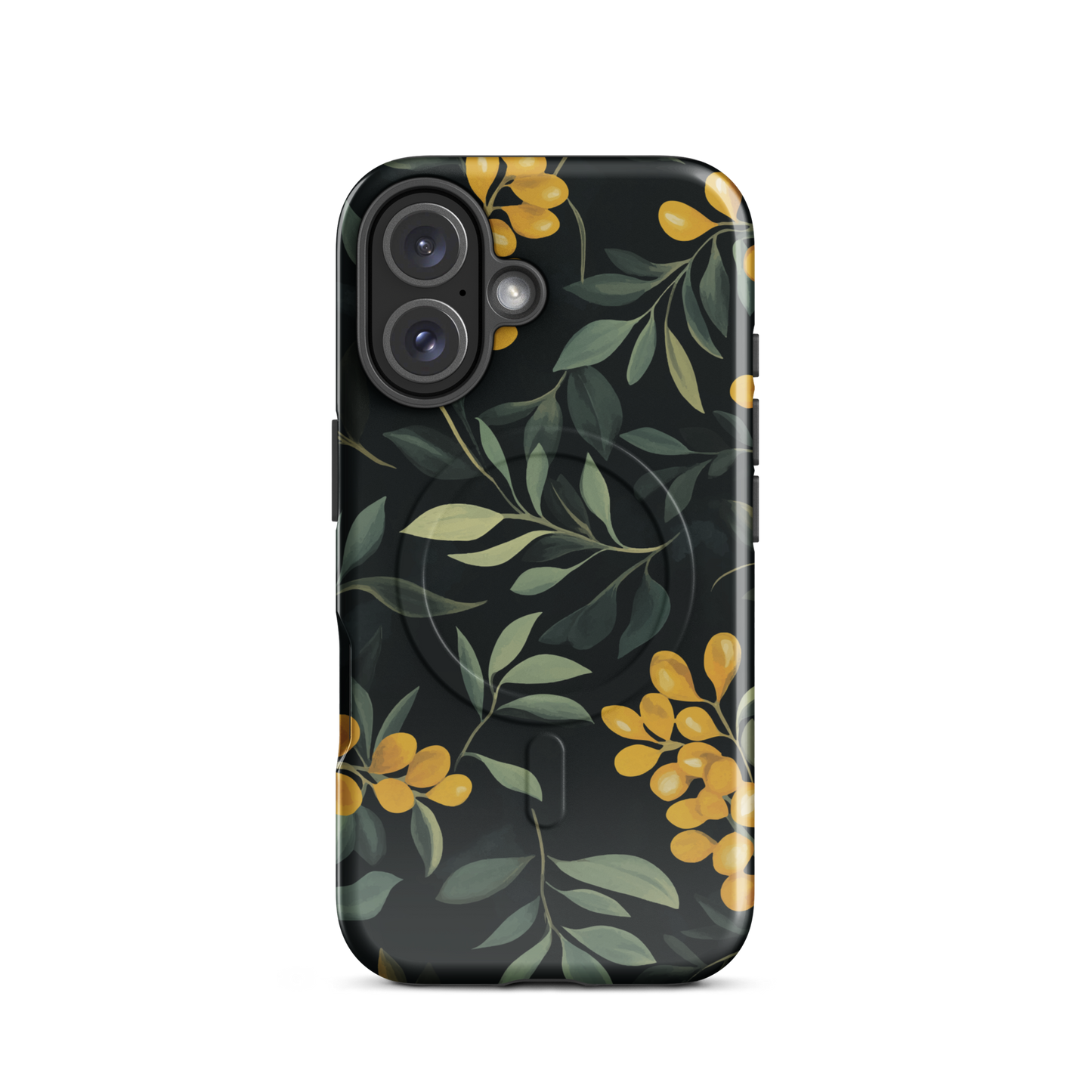 'NZ Kowhai' iPhone 16 MagSafe tough phone case - protective glossy case NZ Australia