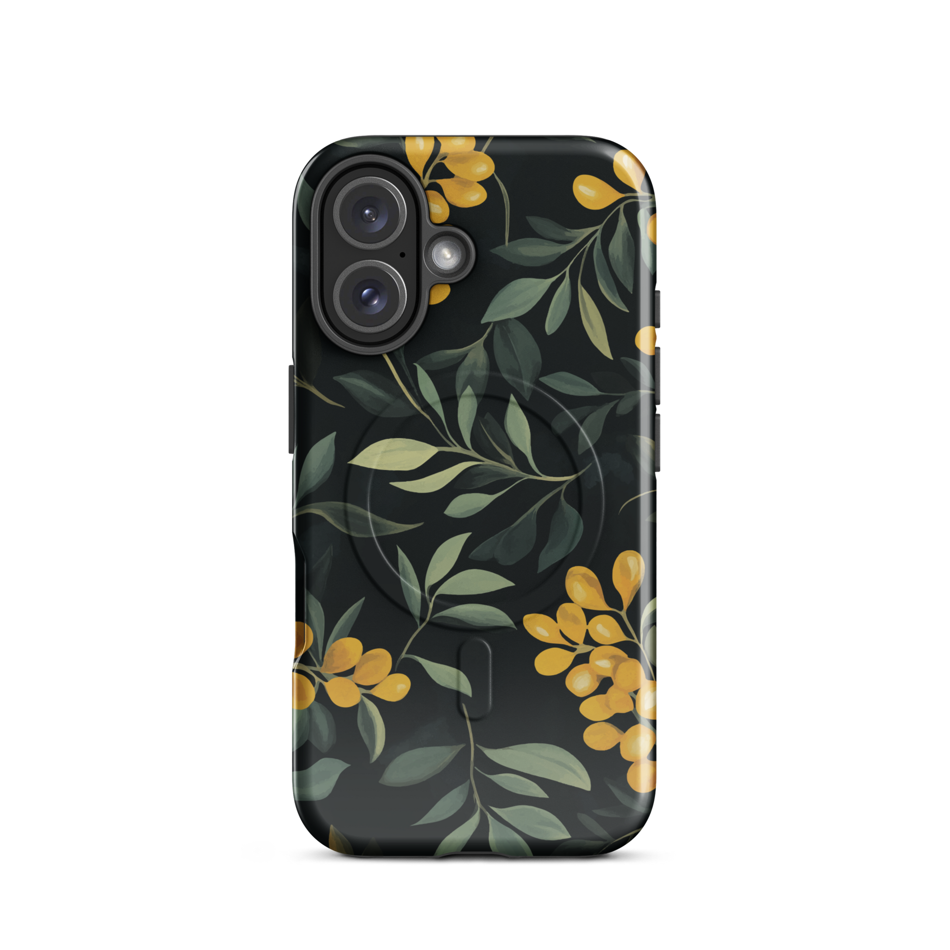 'NZ Kowhai' iPhone 16 MagSafe tough phone case - protective glossy case NZ Australia