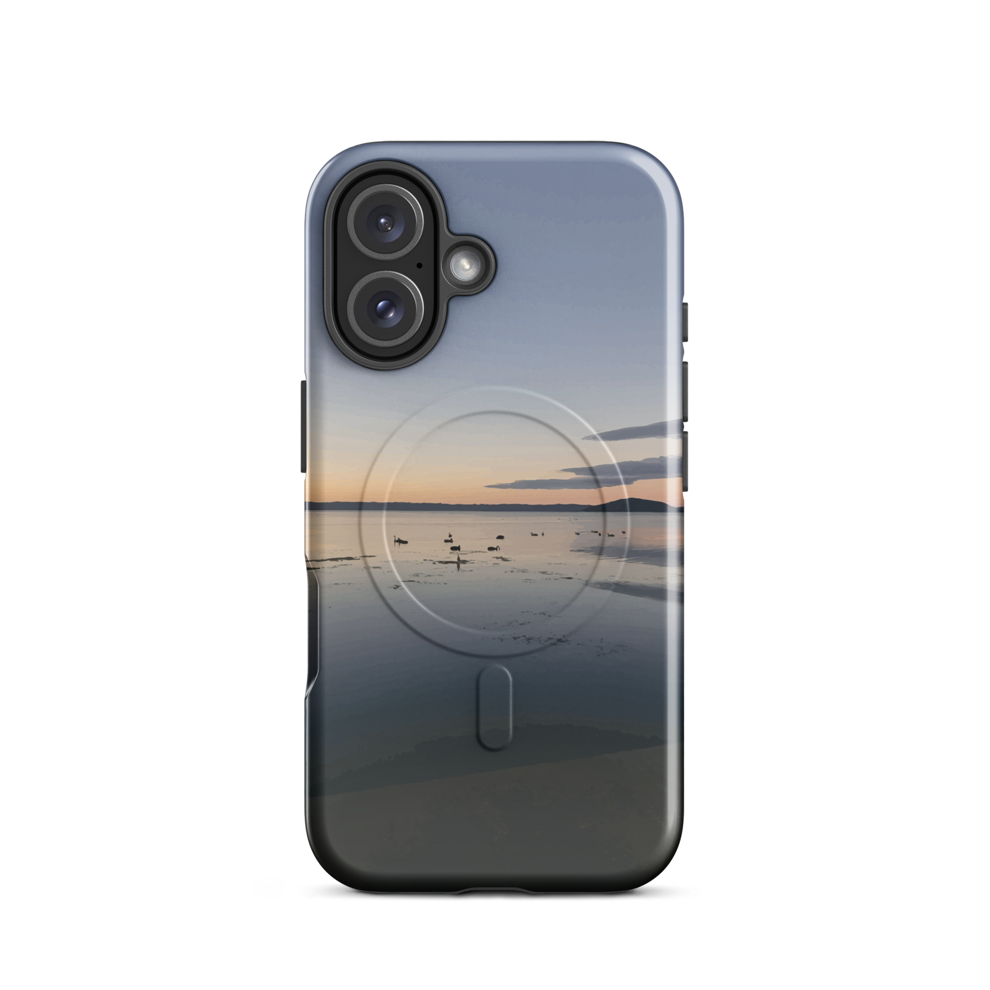 'Whispers on the Lake' iPhone 16 MagSafe tough phone case - protective glossy case NZ Australia