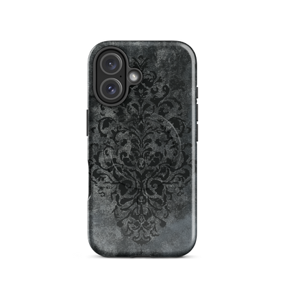 'Damask' iPhone 16 MagSafe tough phone case - protective glossy case NZ Australia