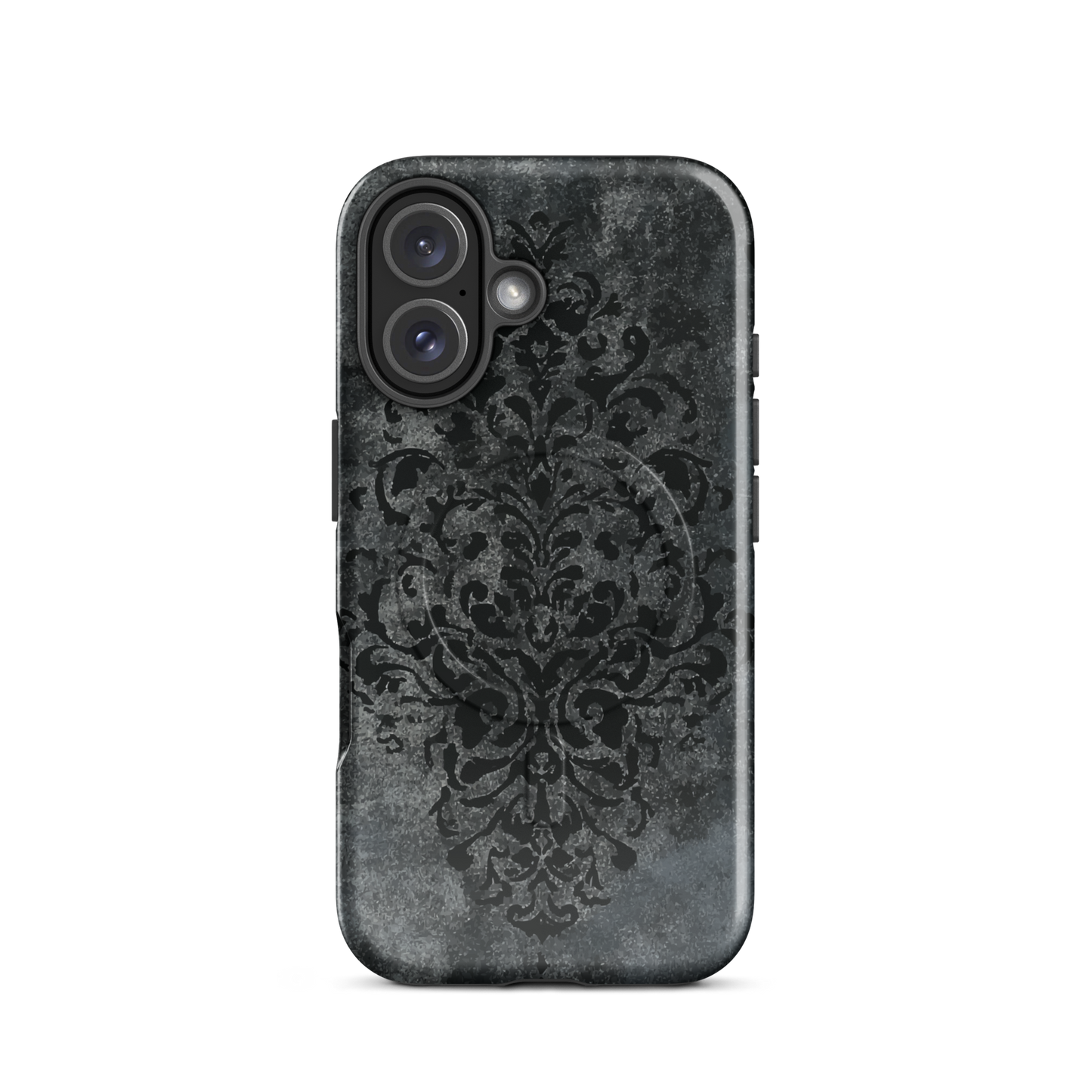 'Damask' iPhone 16 MagSafe tough phone case - protective glossy case NZ Australia