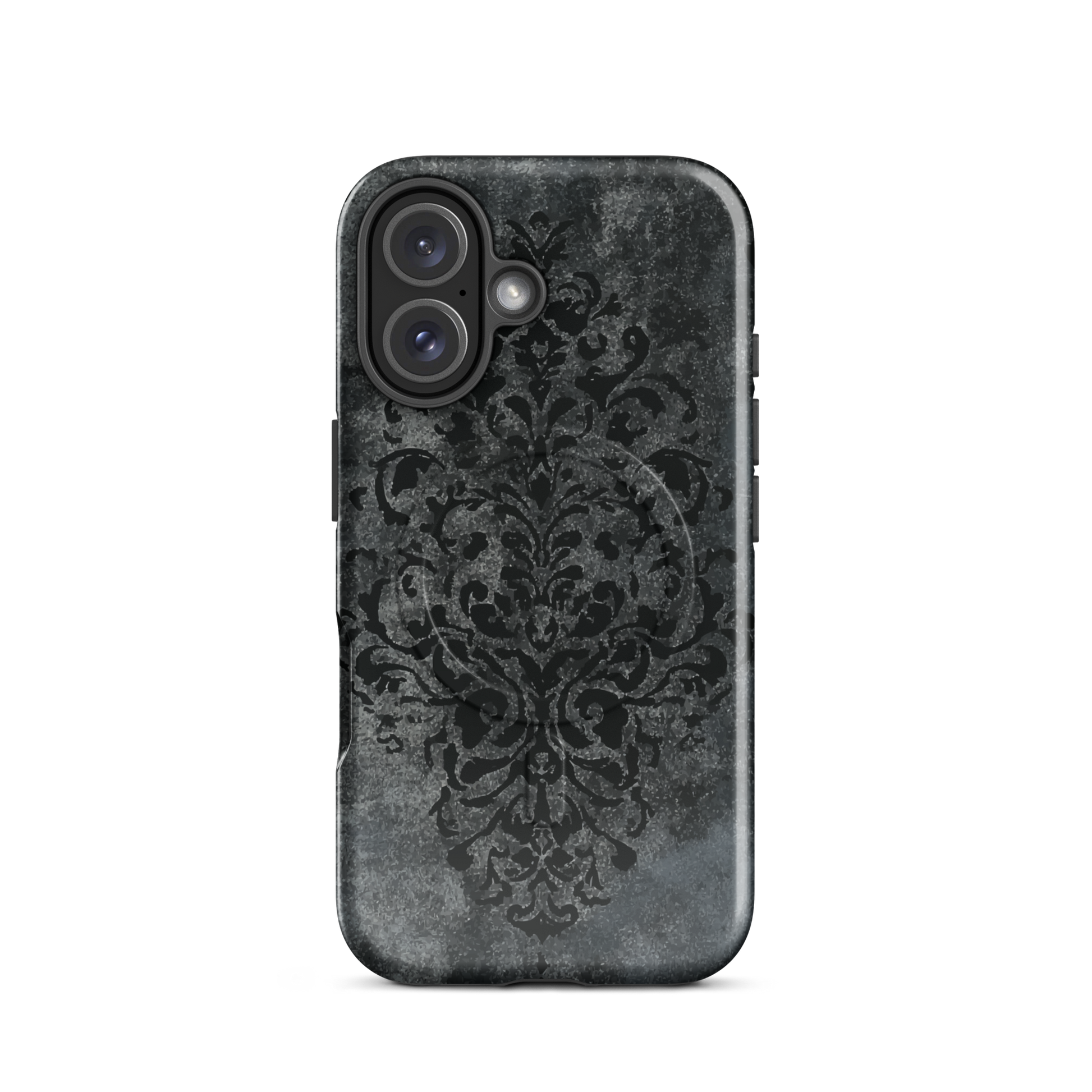 'Damask' iPhone 16 MagSafe tough phone case - protective glossy case NZ Australia
