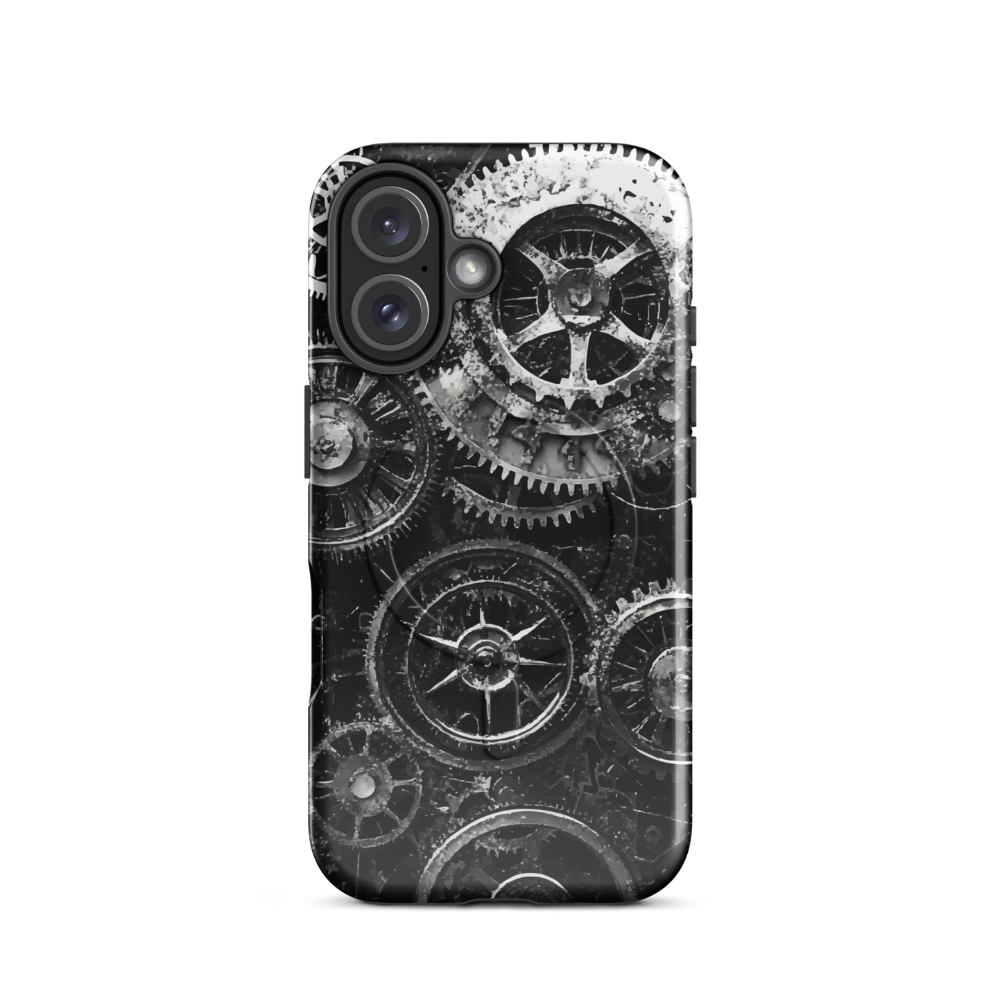 'Clockwork' iPhone 16 MagSafe tough phone case - protective glossy case NZ Australia