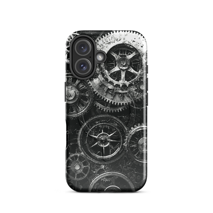'Clockwork' iPhone 16 MagSafe tough phone case - protective glossy case NZ Australia
