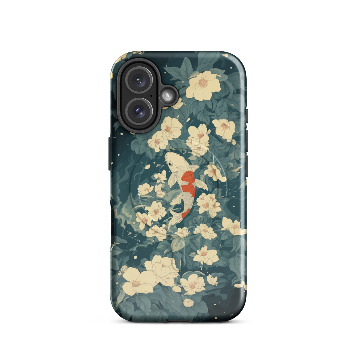 'Koi' iPhone 16 MagSafe tough phone case - protective glossy case NZ Australia
