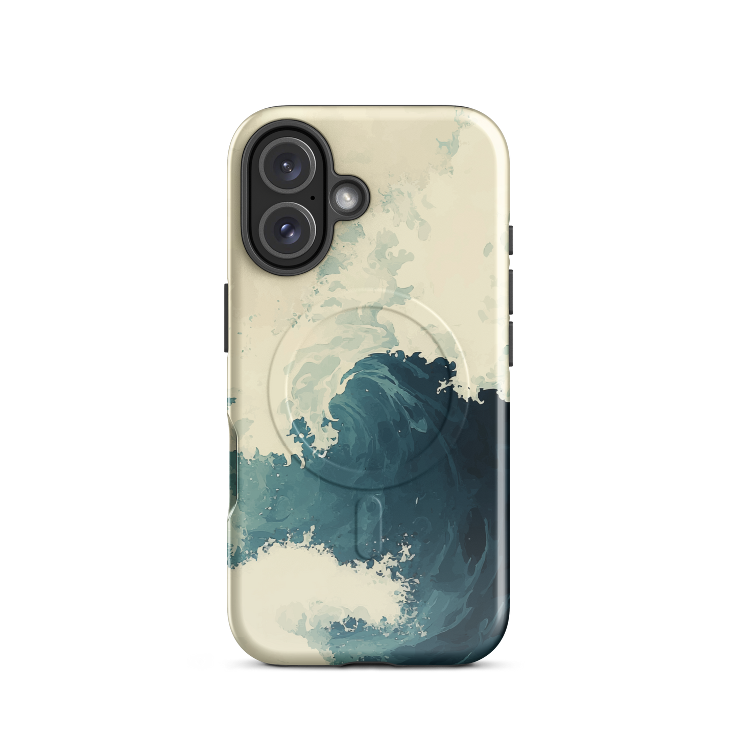 'Rising Swell' iPhone 16 MagSafe tough phone case - protective glossy case NZ Australia