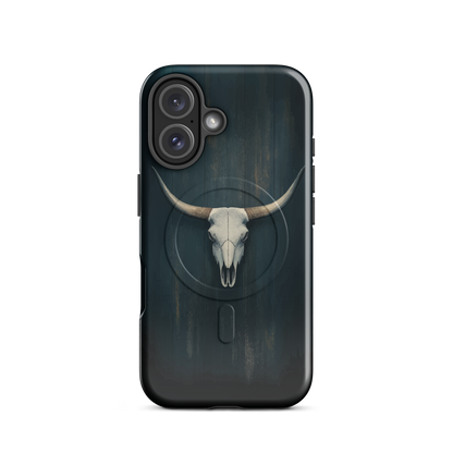 'Longhorn' iPhone 16 MagSafe tough phone case - protective glossy case NZ Australia