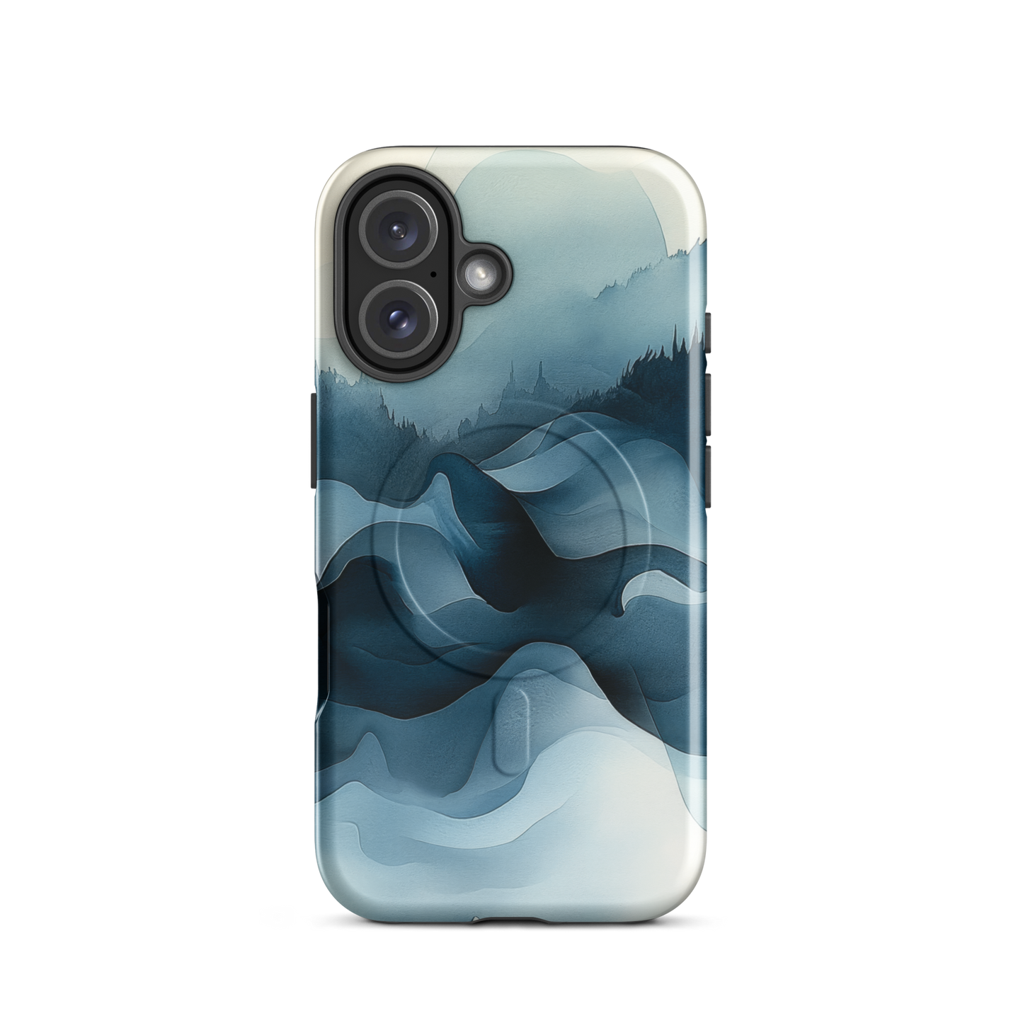 'Still Valleys' iPhone 16 MagSafe tough phone case - protective glossy case NZ Australia
