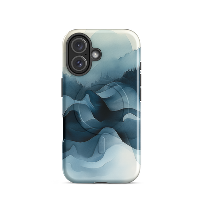'Still Valleys' iPhone 16 MagSafe tough phone case - protective glossy case NZ Australia