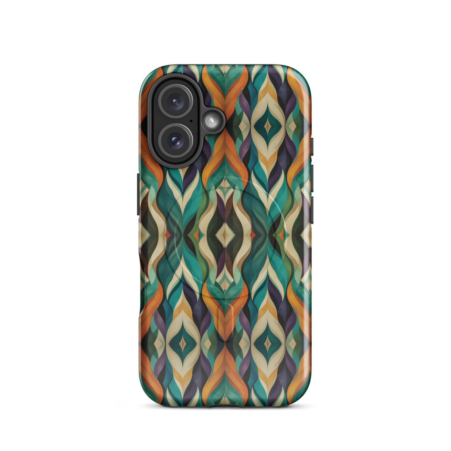 'Rhythm' iPhone 16 MagSafe tough phone case - protective glossy case NZ Australia