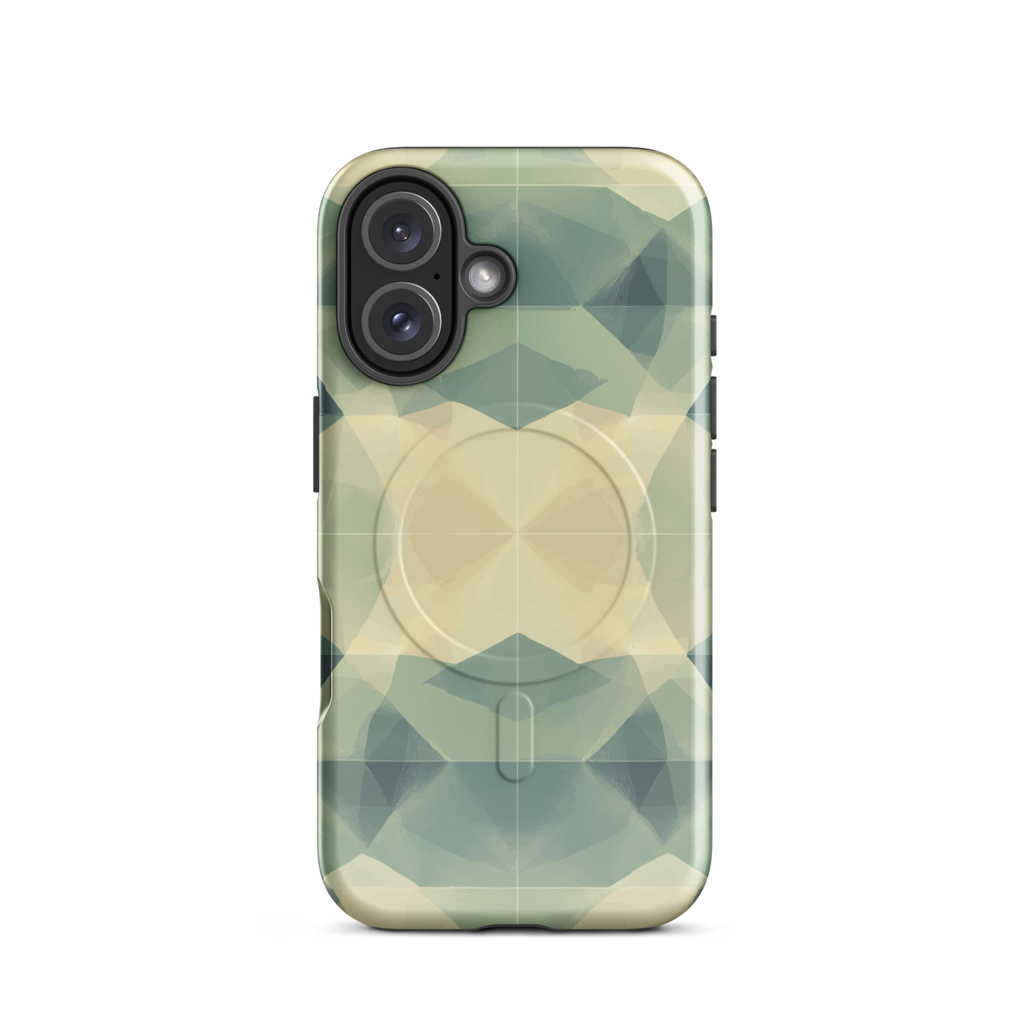 'Symmetry' iPhone 16 MagSafe tough phone case - protective glossy case NZ Australia