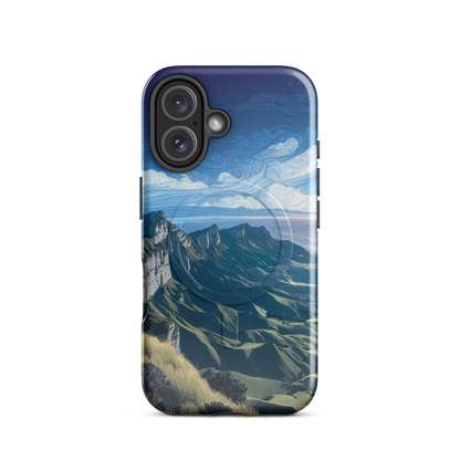 'Te Mata Peak' iPhone 16 MagSafe tough phone case - protective glossy case NZ Australia