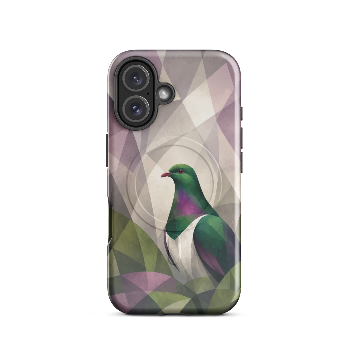 'Kereru' iPhone 16 MagSafe tough phone case - protective glossy case NZ Australia
