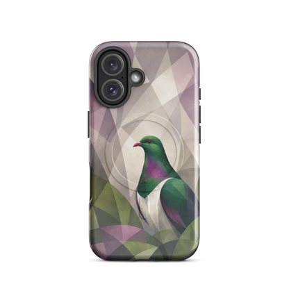 'Kereru' iPhone 16 MagSafe tough phone case - protective glossy case NZ Australia