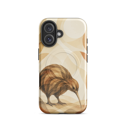 'Kiwi' iPhone 16 MagSafe tough phone case - protective glossy case NZ Australia