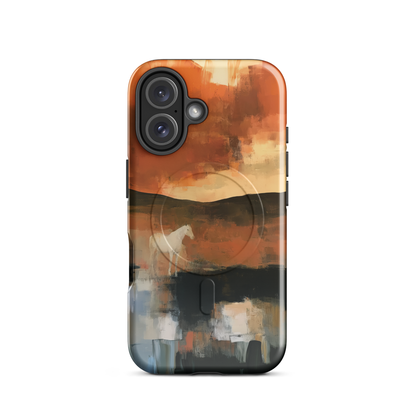 'Ember Fields' iPhone 16 MagSafe phone case - protective glossy case NZ Australia