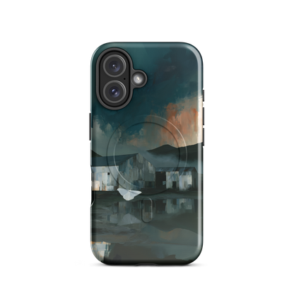 'Evening Flight' iPhone 16 MagSafe phone case - protective glossy case NZ Australia