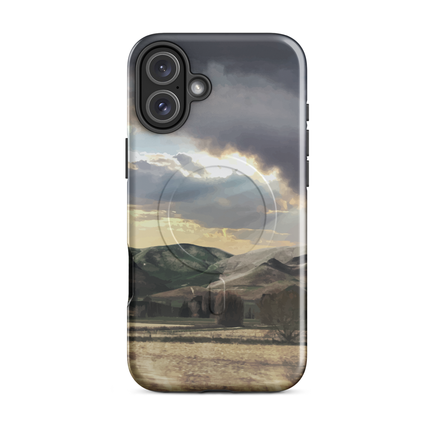 'Te Hauke' iPhone 16 Plus MagSafe tough phone case - protective glossy case NZ Australia