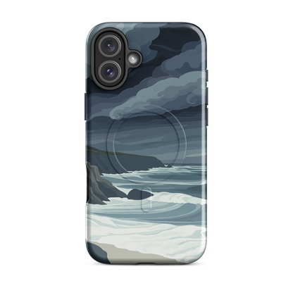 'Cape Kidnappers' iPhone 16 Plus MagSafe tough phone case - protective glossy case NZ Australia