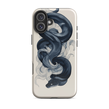 'Midnight Python' iPhone 16 Plus MagSafe tough phone case - protective glossy case NZ Australia