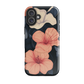 'Hibiscus Flower' iPhone 16 Plus MagSafe tough phone case - protective glossy case NZ Australia