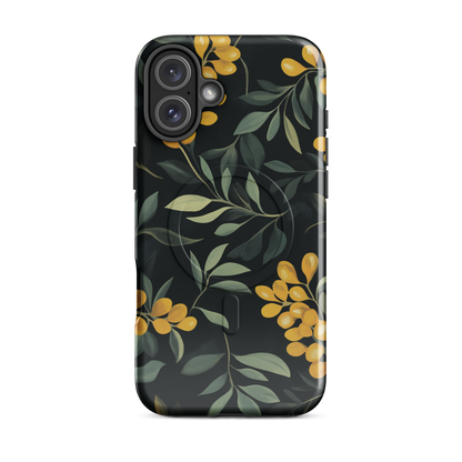 'NZ Kowhai' iPhone 16 Plus MagSafe tough phone case - protective glossy case NZ Australia