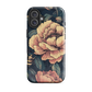 'Vintage Pink Roses' iPhone 16 Plus MagSafe tough phone case - protective glossy case NZ Australia