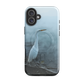 'White Heron in the Mist' iPhone 16 Plus MagSafe tough phone case - protective glossy case NZ Australia