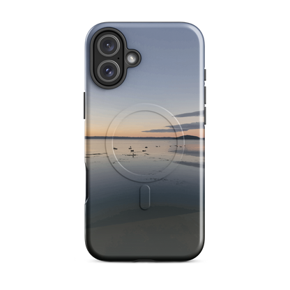 'Whispers on the Lake' iPhone 16 Plus MagSafe tough phone case - protective glossy case NZ Australia