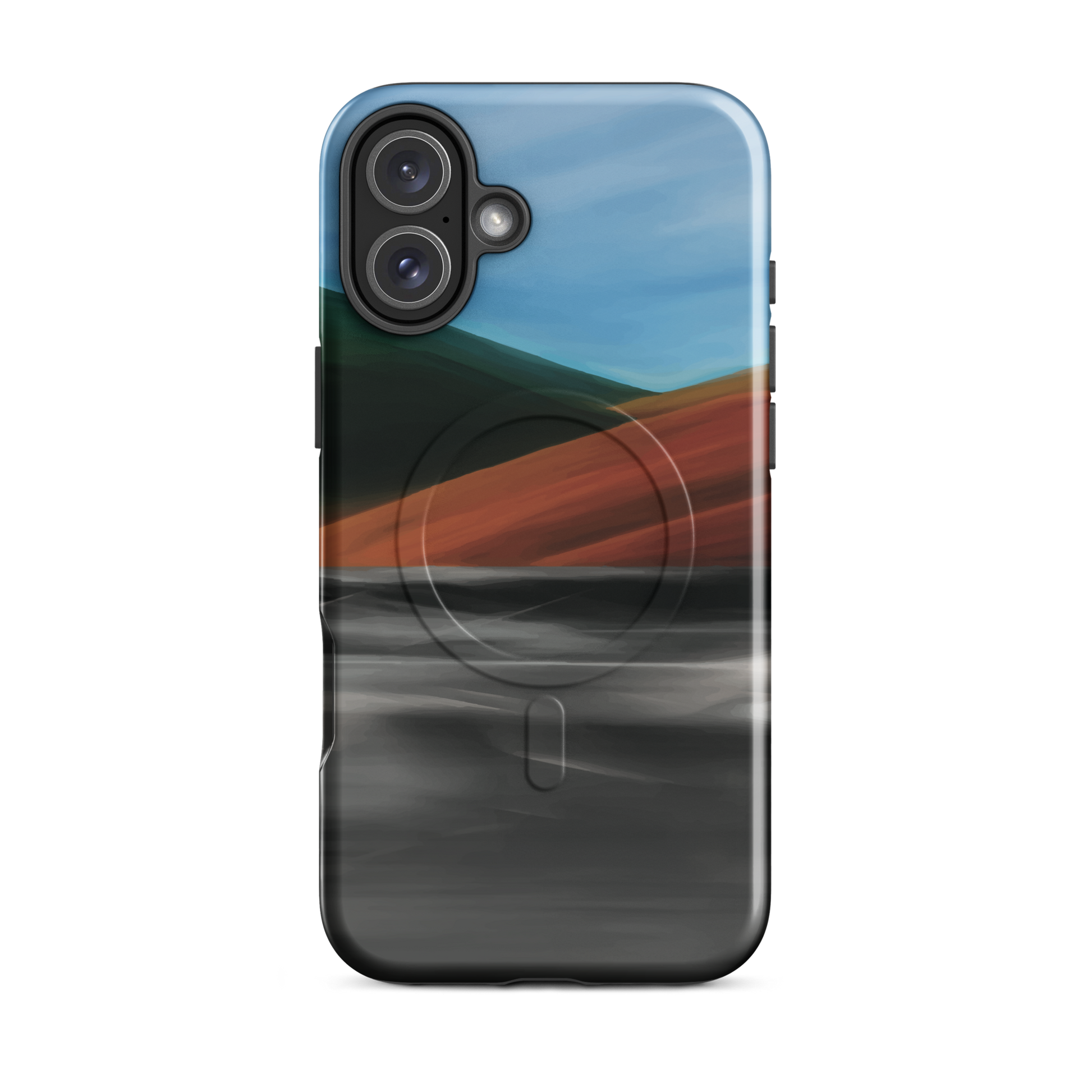 'Heat Wave' iPhone 16 Plus MagSafe tough phone case - protective glossy case NZ Australia