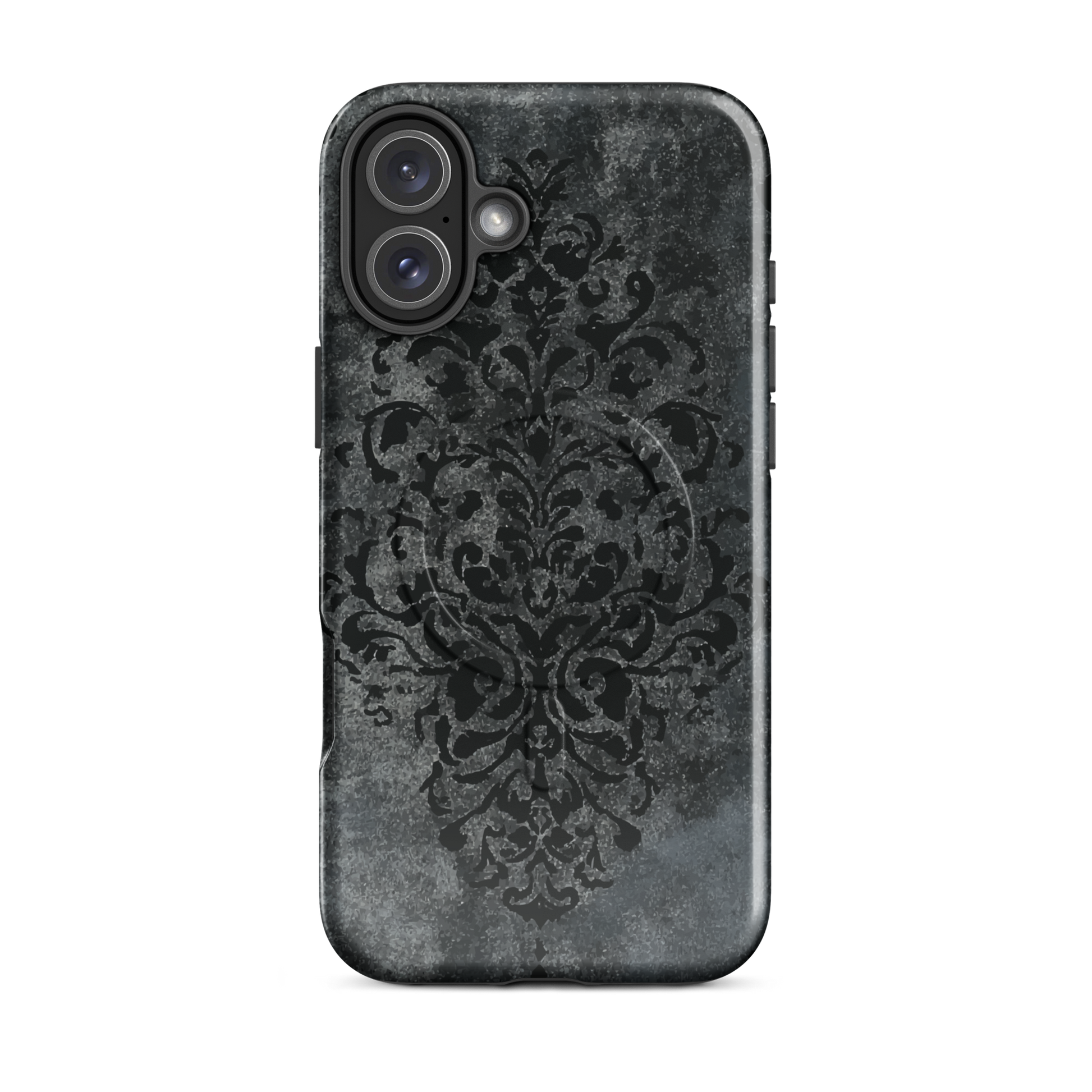 'Damask' iPhone 16 Plus MagSafe tough phone case - protective glossy case NZ Australia