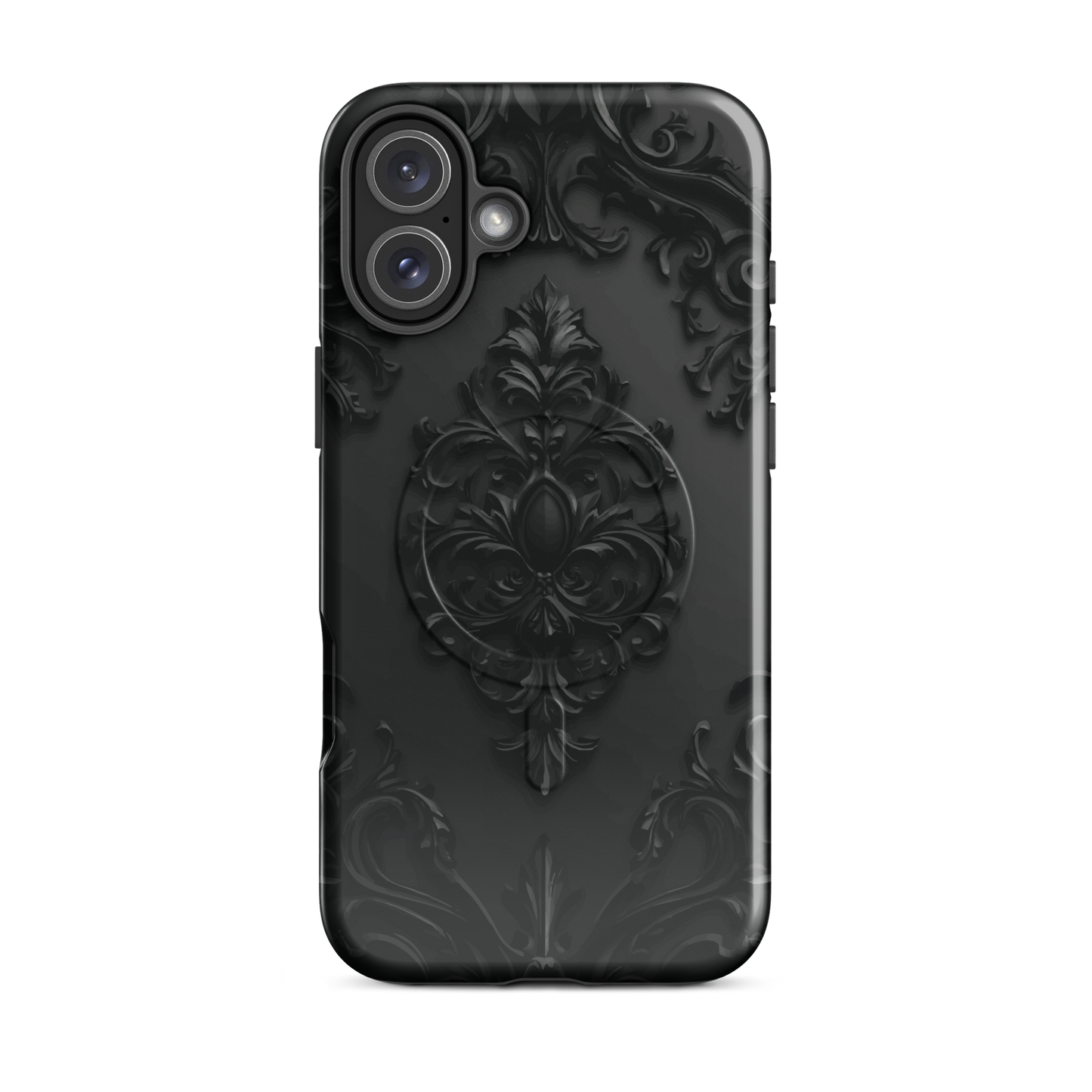 'Obsidian' iPhone 16 Plus MagSafe tough phone case - protective glossy case NZ Australia