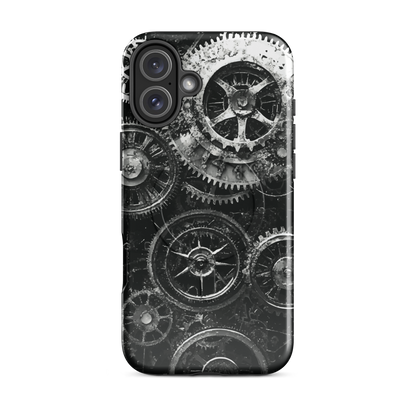 'Clockwork' iPhone 16 Plus MagSafe tough phone case - protective glossy case NZ Australia