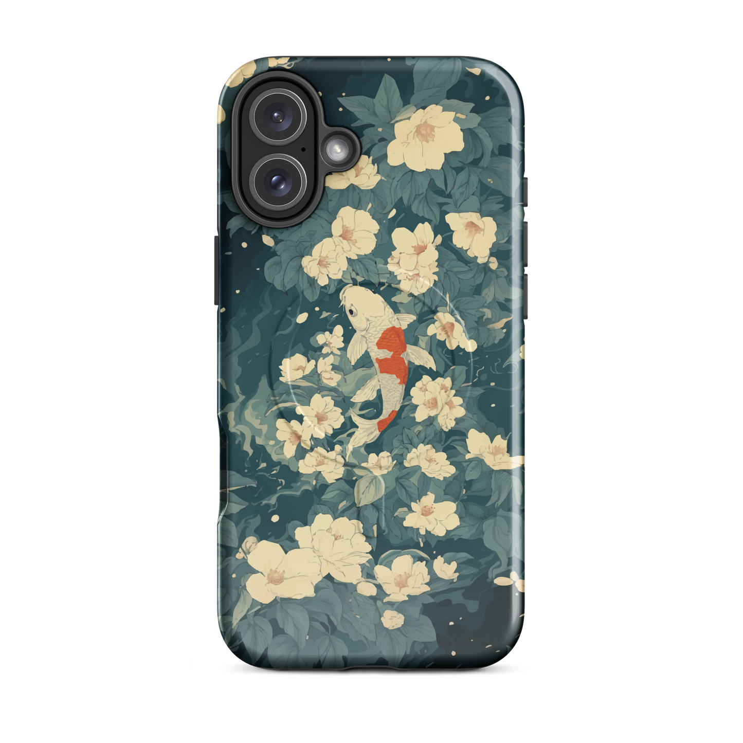 'Koi' iPhone 16 Plus MagSafe tough phone case - protective glossy case NZ Australia