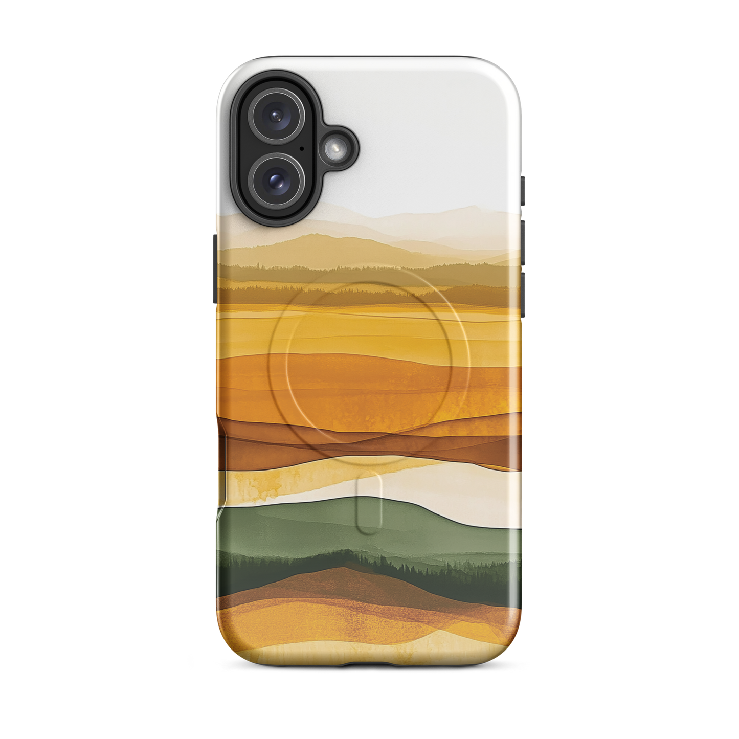 'Autumn' iPhone 16 Plus MagSafe tough phone case - protective glossy case NZ Australia