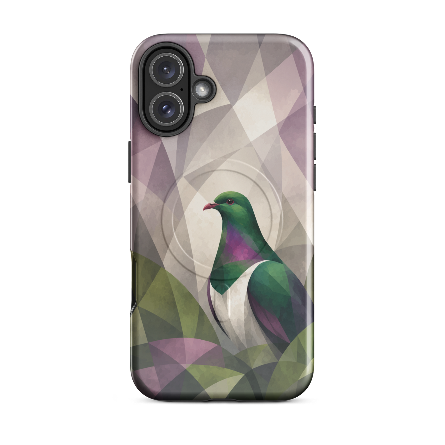 'Kereru' iPhone 16 Plus MagSafe tough phone case - protective glossy case NZ Australia