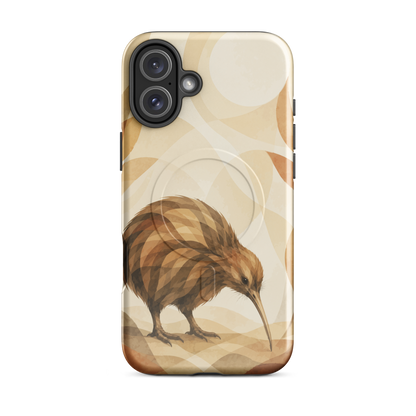 'Kiwi' iPhone 16 Plus MagSafe tough phone case - protective glossy case NZ Australia