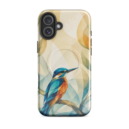 'Kotare' iPhone 16 Plus MagSafe tough phone case - protective glossy case NZ Australia