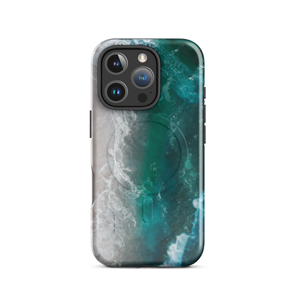 'Ocean View' iPhone 16 Pro MagSafe tough phone case - protective glossy case NZ Australia