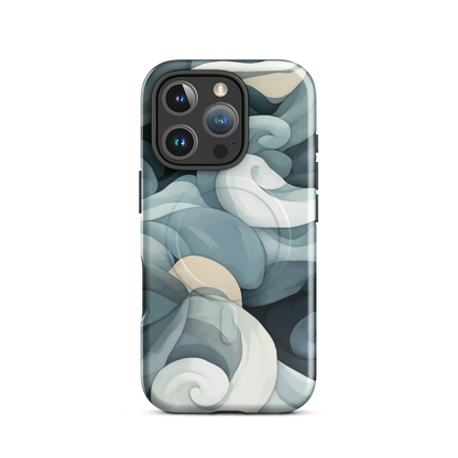 'Ebb and Flow' iPhone 16 Pro MagSafe tough phone case - protective glossy case NZ Australia