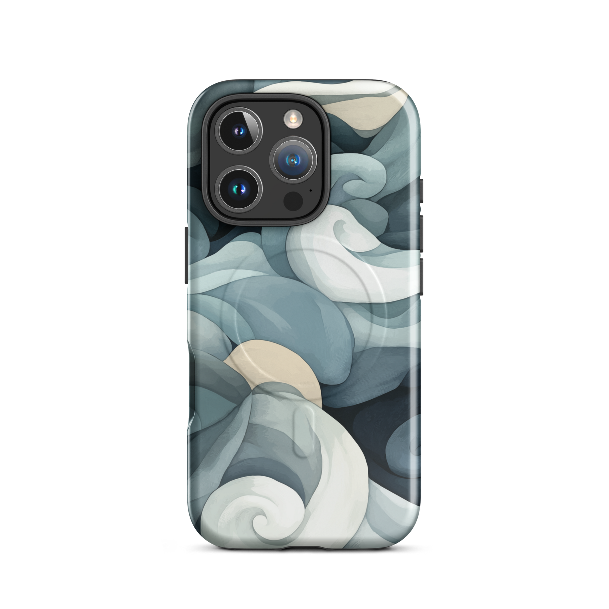 'Ebb and Flow' iPhone 16 Pro MagSafe tough phone case - protective glossy case NZ Australia