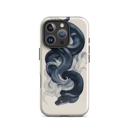 'Midnight Python' iPhone 16 Pro MagSafe tough phone case - protective glossy case NZ Australia