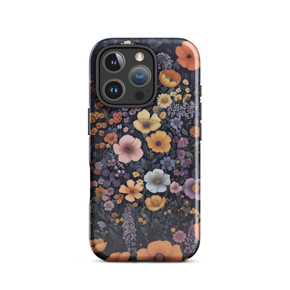 'Wildflowers' iPhone 16 Pro MagSafe tough phone case - protective glossy case NZ Australia
