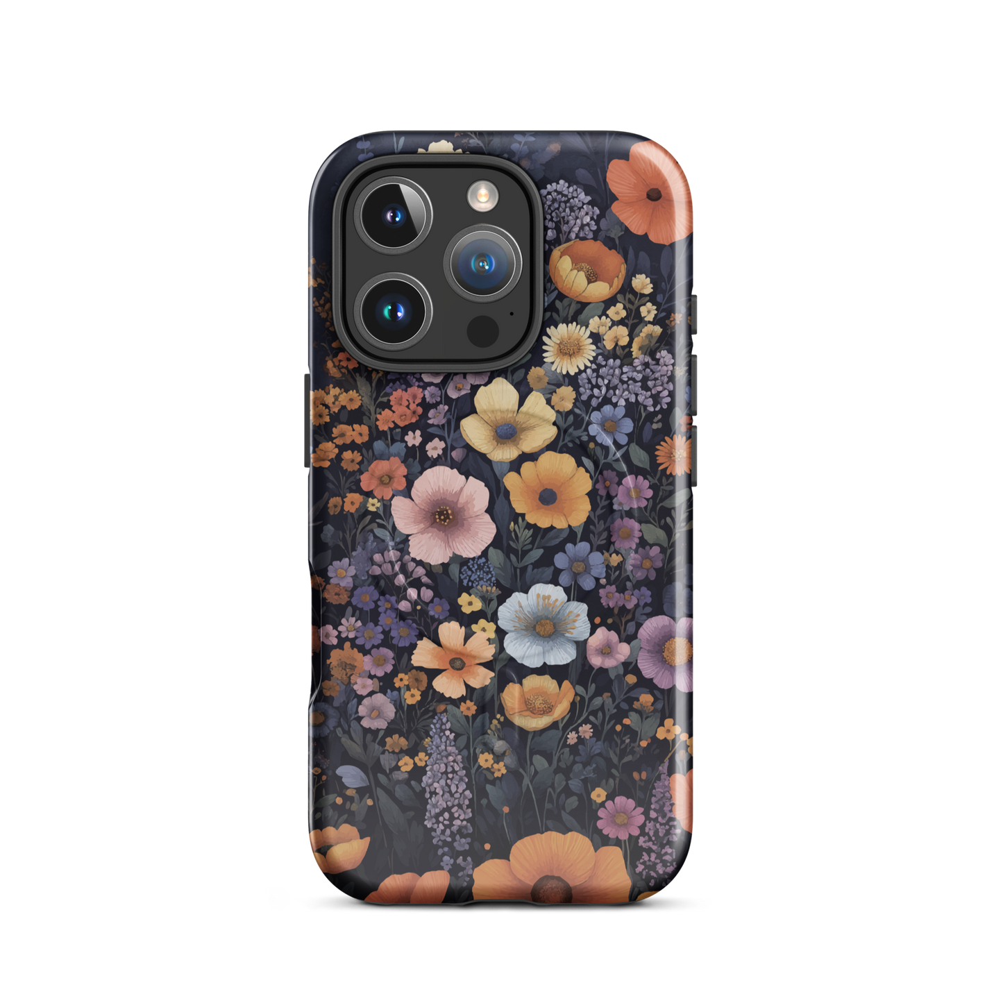 'Wildflowers' iPhone 16 Pro MagSafe tough phone case - protective glossy case NZ Australia