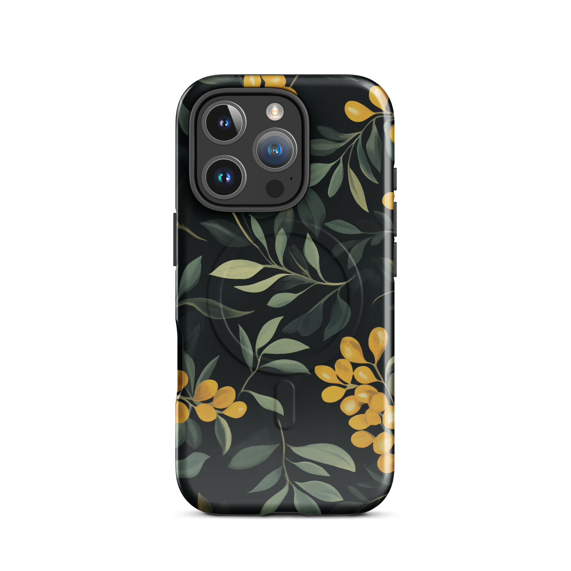 'NZ Kowhai' iPhone 16 Pro MagSafe tough phone case - protective glossy case NZ Australia